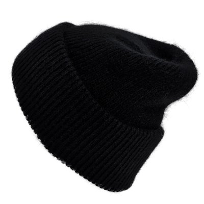 Czapki - Gårda Angora Beanie (czarny)