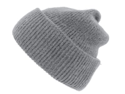 Czapki - Gårda Angora Beanie (jasnoszary)