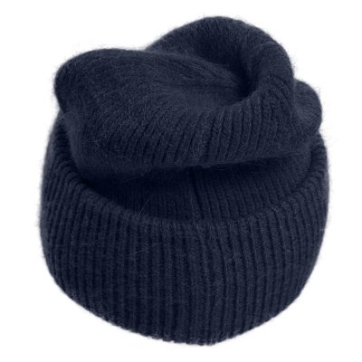Czapki - Gårda Angora Beanie (granatowy)