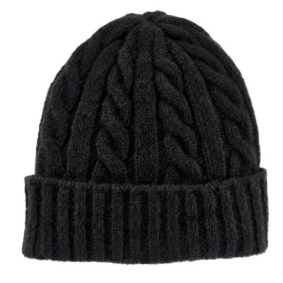 Czapka - Gårda Bad Gastein Cable Knit Wool Mix Beanie (czarny)