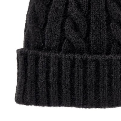 Czapka - Gårda Bad Gastein Cable Knit Wool Mix Beanie (czarny)