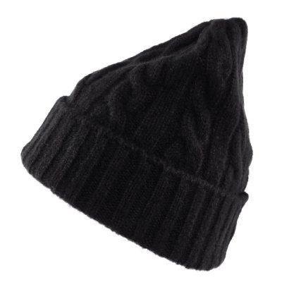 Czapka - Gårda Bad Gastein Cable Knit Wool Mix Beanie (czarny)
