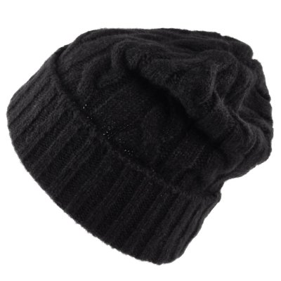 Czapka - Gårda Bad Gastein Cable Knit Wool Mix Beanie (czarny)