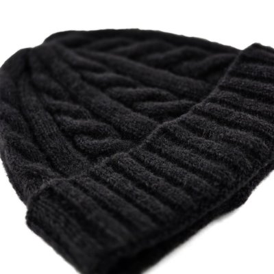 Czapka - Gårda Bad Gastein Cable Knit Wool Mix Beanie (czarny)