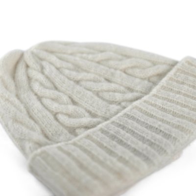Czapka - Gårda Bad Gastein Cable Knit Wool Mix Beanie (biały)