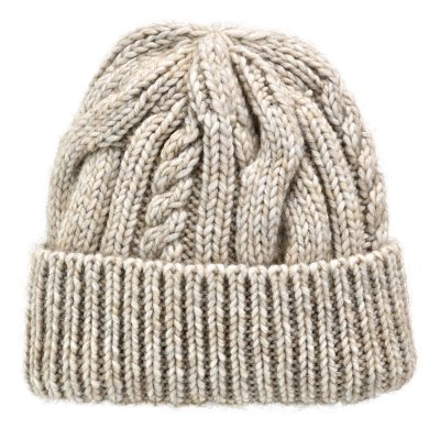 Czapka - Gårda Bormio Cable Knit Wool Mix Beanie (beżowy)