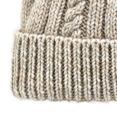 Czapka - Gårda Bormio Cable Knit Wool Mix Beanie (beżowy)