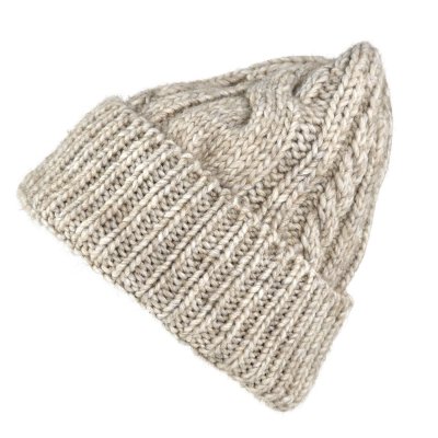 Czapka - Gårda Bormio Cable Knit Wool Mix Beanie (beżowy)