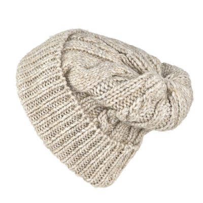 Czapka - Gårda Bormio Cable Knit Wool Mix Beanie (beżowy)
