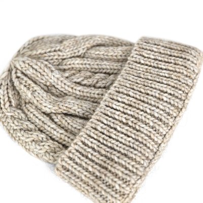 Czapka - Gårda Bormio Cable Knit Wool Mix Beanie (beżowy)
