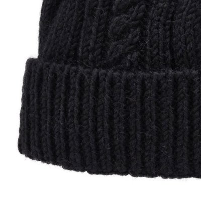 Czapka - Gårda Bormio Cable Knit Wool Mix Beanie (czarny)