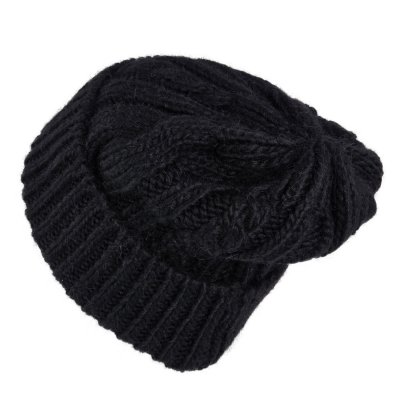 Czapka - Gårda Bormio Cable Knit Wool Mix Beanie (czarny)