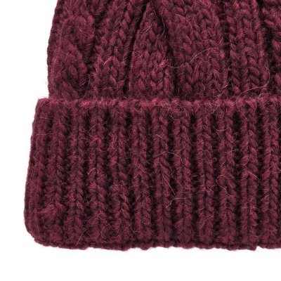 Czapka - Gårda Bormio Cable Knit Wool Mix Beanie (burgundia)