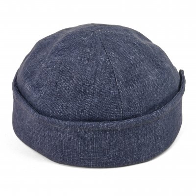 Czapka - Gårda Cavo Linen Docker Beanie (niebieski)