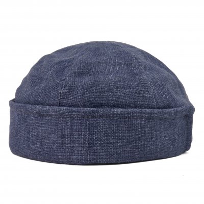 Czapka - Gårda Cavo Linen Docker Beanie (niebieski)