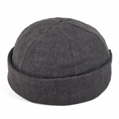 Czapka - Gårda Cavo Linen Docker Beanie (Ciemno Szary)