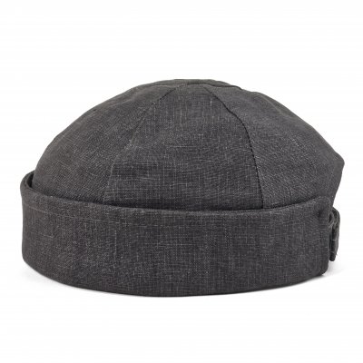 Czapka - Gårda Cavo Linen Docker Beanie (Ciemno Szary)