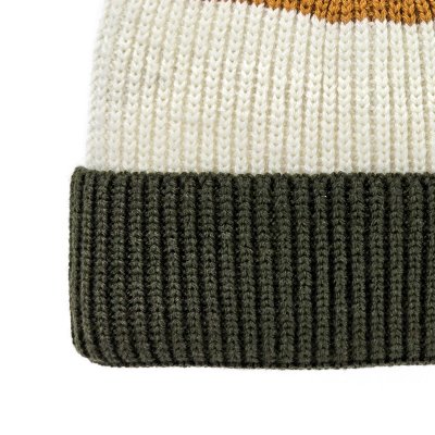 Czapka - Gårda Courchevel Merino Wool Beanie (zielony/ecru/musztardowy)