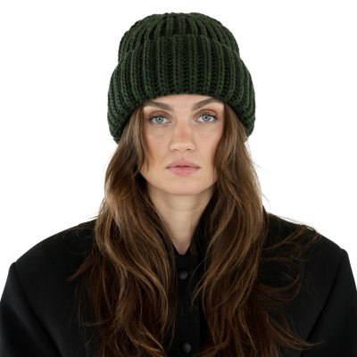Czapka - Gårda Ebene Wool Mix Beanie (ciemnozielony)