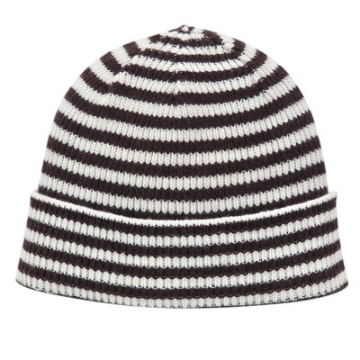 Czapka - Gårda Saint-Gervais Striped Wool Mix Beanie (brązowy/biały)