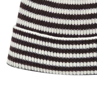 Czapka - Gårda Saint-Gervais Striped Wool Mix Beanie (brązowy/biały)