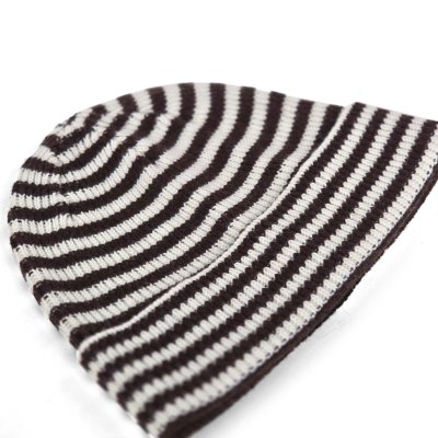 Czapka - Gårda Saint-Gervais Striped Wool Mix Beanie (brązowy/biały)