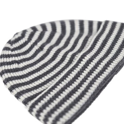 Czapka - Gårda Saint-Gervais Striped Wool Mix Beanie (ciemnoszary/biały)