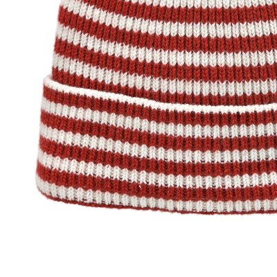 Czapka - Gårda Saint-Gervais Striped Wool Mix Beanie (czerwony/biały)