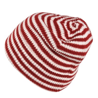 Czapka - Gårda Saint-Gervais Striped Wool Mix Beanie (czerwony/biały)