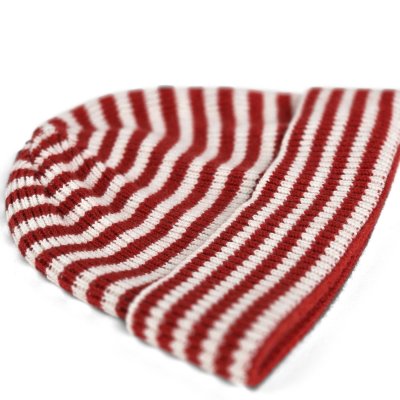 Czapka - Gårda Saint-Gervais Striped Wool Mix Beanie (czerwony/biały)