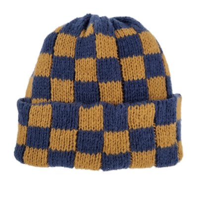 Czapki - Gårda Hedemora Beanie (niebieski/brązowy)