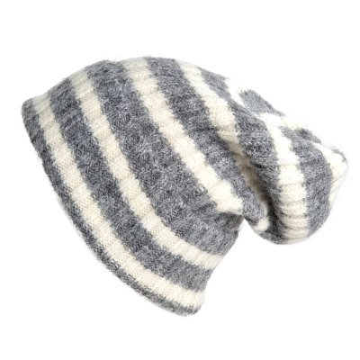 Czapka - Gårda Isfjord Slouch Beanie (szary/biały)