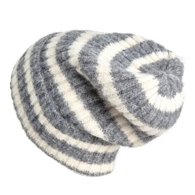 Czapka - Gårda Isfjord Slouch Beanie (szary/biały)