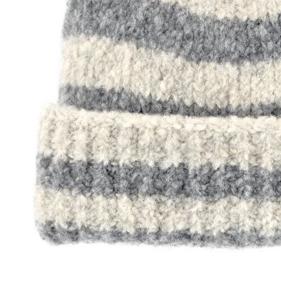 Czapka - Gårda Lech Striped Wool Mix Beanie (beżowy/szary)