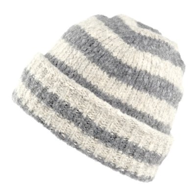 Czapka - Gårda Lech Striped Wool Mix Beanie (beżowy/szary)
