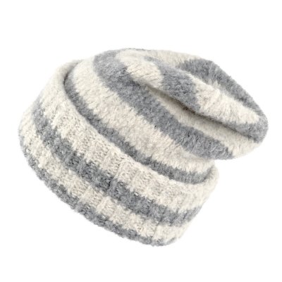 Czapka - Gårda Lech Striped Wool Mix Beanie (beżowy/szary)