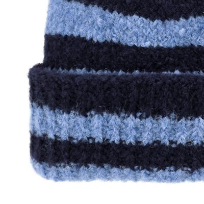 Czapka - Gårda Lech Striped Wool Mix Beanie (niebieski)