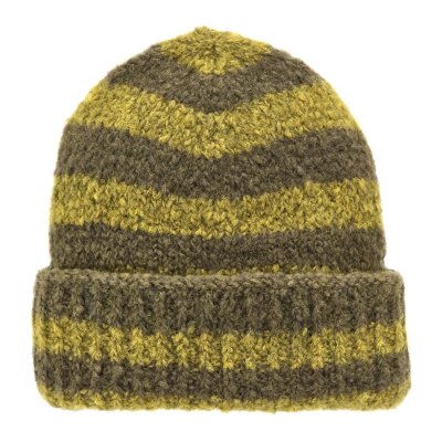 Czapka - Gårda Lech Striped Wool Mix Beanie (zielony)
