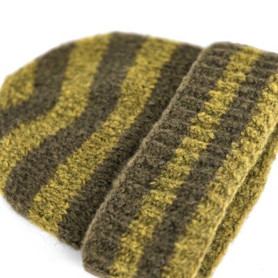 Czapka - Gårda Lech Striped Wool Mix Beanie (zielony)