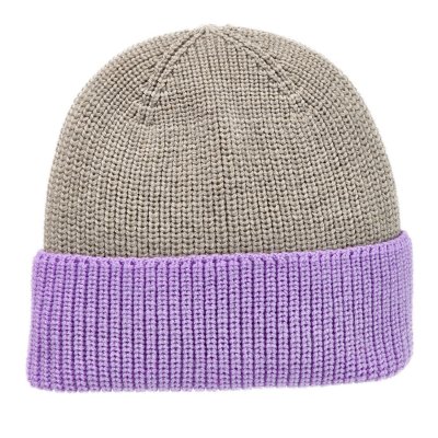 Czapka - Gårda St. Moritz Merino Wool Beanie (fioletowy/beżowy)