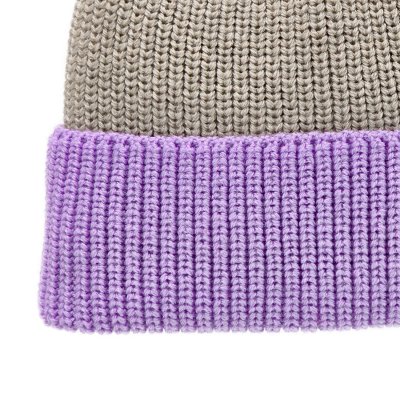 Czapka - Gårda St. Moritz Merino Wool Beanie (fioletowy/beżowy)