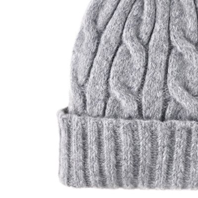 Czapka - Gårda Saas-Fee Cable Knit Wool Mix Beanie (szary)