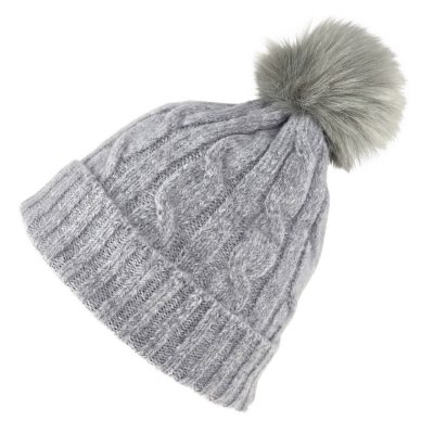 Czapka - Gårda Saas-Fee Cable Knit Wool Mix Beanie (szary)