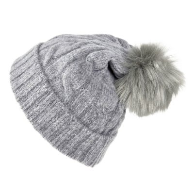 Czapka - Gårda Saas-Fee Cable Knit Wool Mix Beanie (szary)
