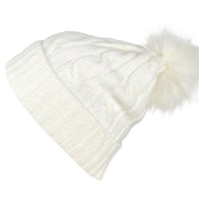 Czapka - Gårda Saas-Fee Cable Knit Wool Mix Beanie (biały)