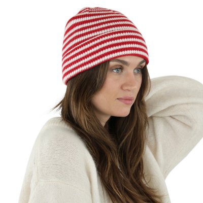 Czapka - Gårda Saint-Gervais Striped Wool Mix Beanie (czerwony/biały)