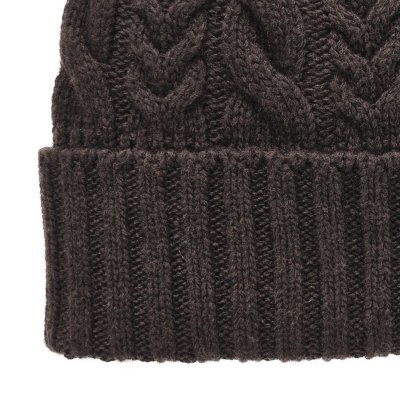 Czapka - Gårda Villars Cable Knit Wool Mix Beanie (brązowy)