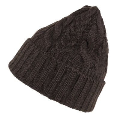Czapka - Gårda Villars Cable Knit Wool Mix Beanie (brązowy)