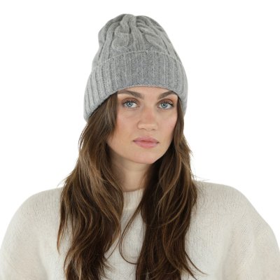 Czapka - Gårda Bad Gastein Cable Knit Wool Mix Beanie (szary)