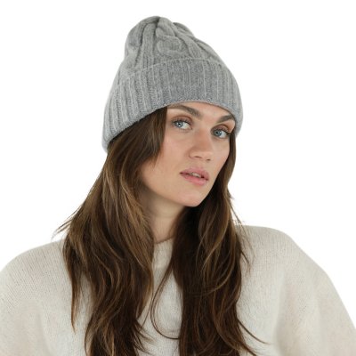 Czapka - Gårda Bad Gastein Cable Knit Wool Mix Beanie (szary)